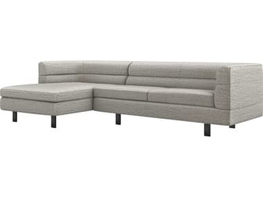 Interlude Home Ornette 110" Wide Gray Fabric Upholstered Sectional Sofa IL1990224