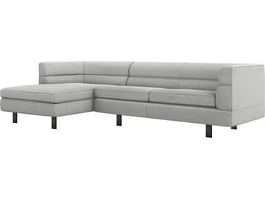 Interlude Home Ornette 110" Wide Gray Fabric Upholstered Sectional Sofa IL1990226