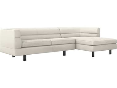 Interlude Home Ornette 110" Wide White Fabric Upholstered Sectional Sofa IL1990231