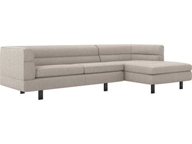Interlude Home Ornette 110" Wide Beige Fabric Upholstered Sectional Sofa IL1990232