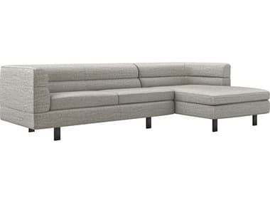 Interlude Home Ornette 110" Wide Gray Fabric Upholstered Sectional Sofa IL1990234
