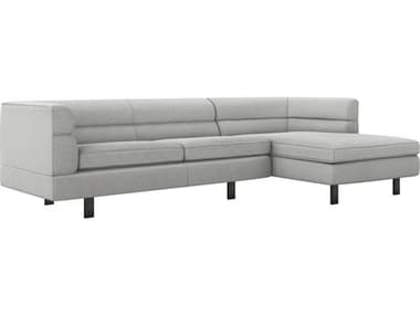 Interlude Home Ornette 110" Wide Gray Fabric Upholstered Sectional Sofa IL1990236