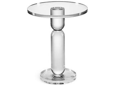 Interlude Home 16" Round Plastic Clear End Table IL128159