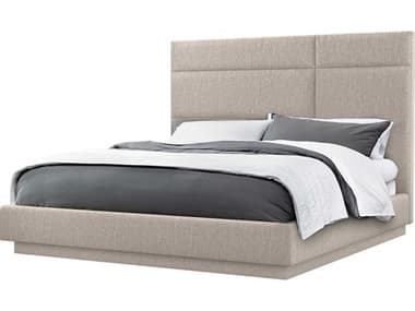 Interlude Home Quadrant Bungalow Beige Upholstered California King Platform Bed IL1995082
