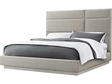 Interlude Home Quadrant Feather Gray Upholstered California King Platform Bed IL1995084