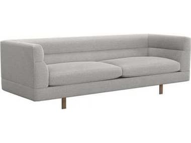 Interlude Home 91" Pure Grey Bronze Fabric Upholstered Sofa IL1990036