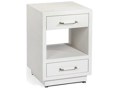 Interlude Home Taylor Natural White / Champagne Silver  Two-Drawer Nightstand IL188141