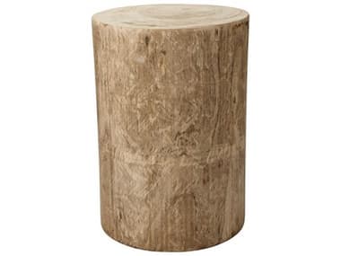 Jamie Young 12&quot; Round Natural Wood End Table JYC20AGAVSTWD