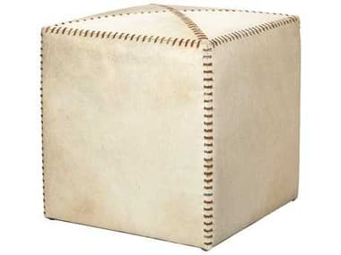 Jamie Young Hide Ottoman JYC20OTTOSMWH