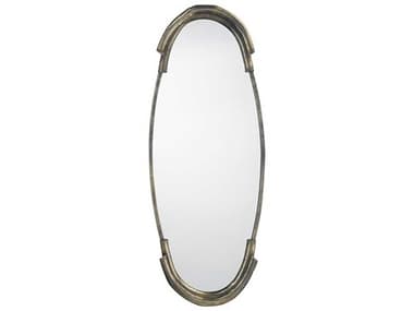 Jamie Young Margaux Antique Silver 17''W x 45''H Oval Wall Mirror JYC7MARGMIAS