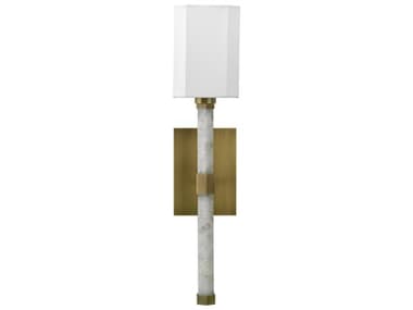 Jamie Young 23" Tall 1-Light White Antique Brass Wall Sconce JYC4ROMASCAB