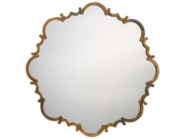 Jamie Young Saint Albans Antique Gold 38'' Round Wall Mirror JYC7STALMIAG