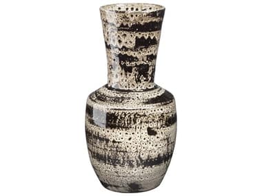 Jamie Young Jones Beige / Black Ceramic Vase JYC7JONEVABEBK