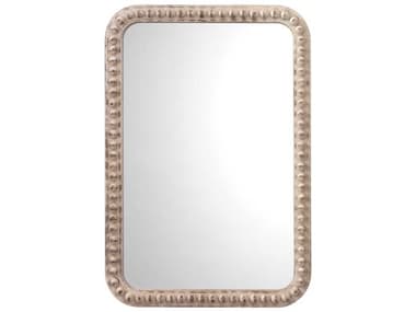 Jamie Young Audrey White Washed Wood 24''W x 34''H Rectangular Wall Mirror JYC6AUDRRECTWH