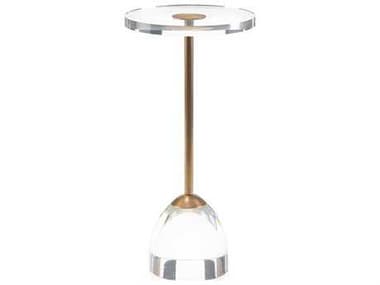 John Richard Sculptural Brass and Acrylic Martini 12'' Round Pedestal Table JRJRA10459