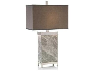 John Richard Gray Marble Nickel Buffet / Table Lamp JRJRL9563