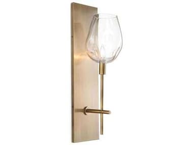 John Richard Mark Mcdowell 24" Tall One-light Brass Glass Wall Sconce JRAJC8965