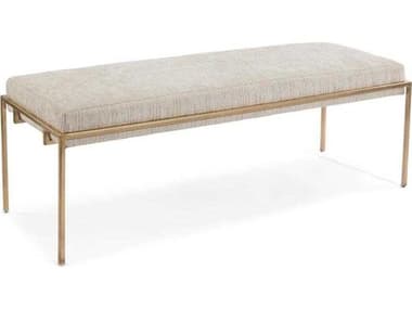 John Richard Accent 62" Beige Fabric Upholstered Bench JRAMF14932119AS