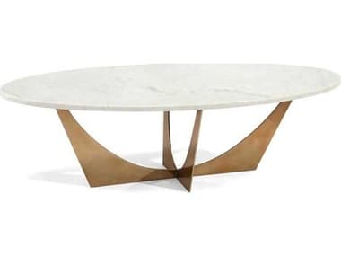 John Richard Accent Furniture 59&quot; Oval Marble Coffee Table JRJFD0098