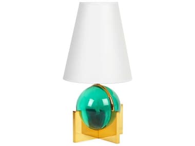 Jonathan Adler Globo Emerald Brass Green Table Lamp JON21945