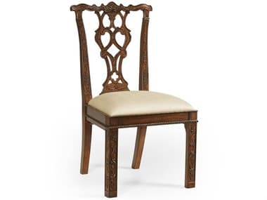 Jonathan Charles Buckingham Acacia Wood Brown Upholstered Side Dining Chair JC492472SCMAHF001