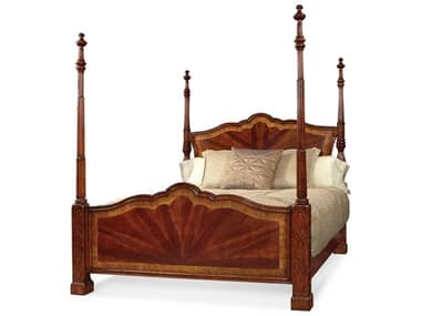 Jonathan Charles Jc Traditional Antique Mahogany Brown Wood King Poster Bed JC493801USKMAH