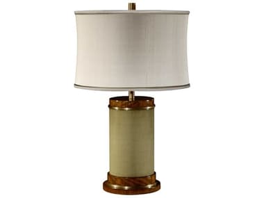 Jonathan Charles Cosmo Sage Homespun Brass Table Lamp JC494969LSH