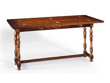 Jonathan Charles Jc Casual Rectangular Wood Walnut Country Distressed Console Table JC492704WCD