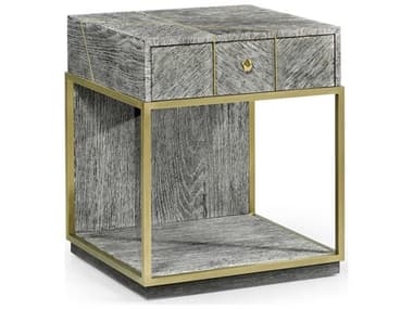 Jonathan Charles Geometric 1-Drawer Gray Oak Wood Nightstand JC500282DFO