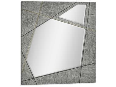 Jonathan Charles Geometric Dark French Oak Wall Mirror Square JC500281DFO