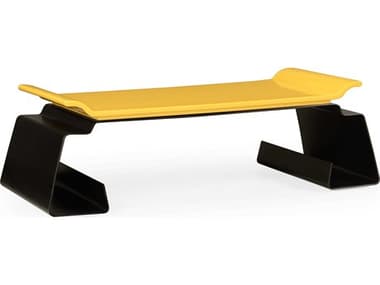 Jonathan Charles Indochine Rectangular Metal Peking Yellow Coffee Table JC500156LPYBAH