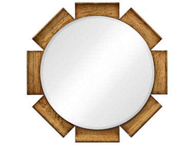 Jonathan Charles Sussex Light Brown Chestnut Wall Mirror Round JC491191LBC