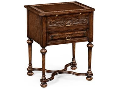 Jonathan Charles Tudor Oak Rectangular Wood Dark Brown End Table JC494470TDO