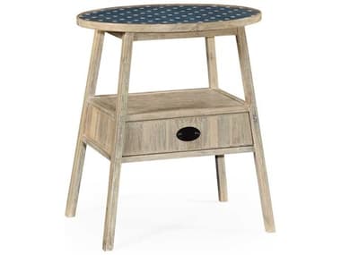 Jonathan Charles William Yeoward Collected 24" Oval Wood Washed Acacia End Table JC530124WAA