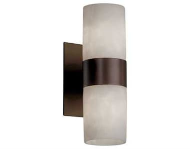 Justice Design Group Clouds 13" Tall 2-Light Bronze Glass Wall Sconce JDCLD8762