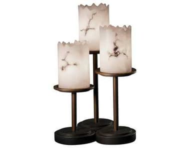Justice Design Group Lumenaria Dakota Faux Alabaster Resin Bronze Table Lamp JDFAL8797