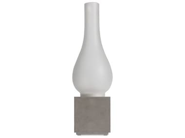 Karman Amarcord LED Dove Grey Table Lamp with Frosted Transparent Glass Shade KAMCT121GSV11