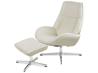 Kebe Bordeaux Balder White Leather Recliner Chair with Footrest KEBKBBOB01