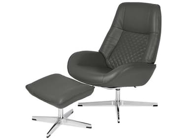 Kebe Bordeaux Balder Grey Leather Recliner Chair with Footrest KEBKBBOB75