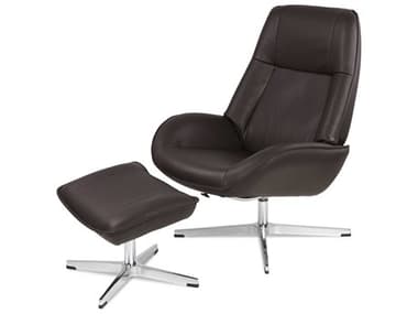 Kebe Roma Balder Dark Brown Leather Recliner Chair with Footrest KEBKBROB58