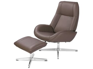 Kebe Roma Balder Stone Leather Recliner Chair with Footrest KEBKBROB71