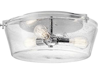 Kichler Alton 18" 3-Light Chrome Glass Bowl Flush Mount KIC45299CH