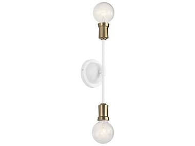 Kichler Armstrong 16" Tall 2-Light White Wall Sconce KIC43195WH