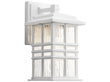 Kichler Beacon Square 1 - Light 12'' High Glass Outdoor Wall Light KIC49829WH