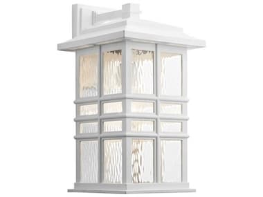 Kichler Beacon Square 1 - Light 18'' High Glass Outdoor Wall Light KIC49831WH