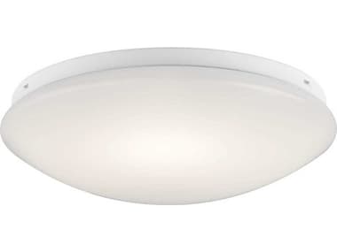 Kichler Ceiling Space 14" 1-Light White LED Bowl Round Flush Mount KIC10760WHLED