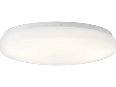 Kichler Ceiling Space 16" 1-Light White LED Drum Round Flush Mount KIC10768WHLED