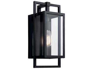Kichler Goson 1 - Light 16'' High Glass Outdoor Wall Light KIC59086BK