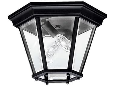 Kichler Madison 2 - Light Glass Outdoor Ceiling Light KIC9850BK