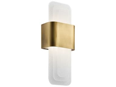 Kichler Serene 17" Tall 1-Light Natural Brass Glass LED Wall Sconce KIC44162NBRLED